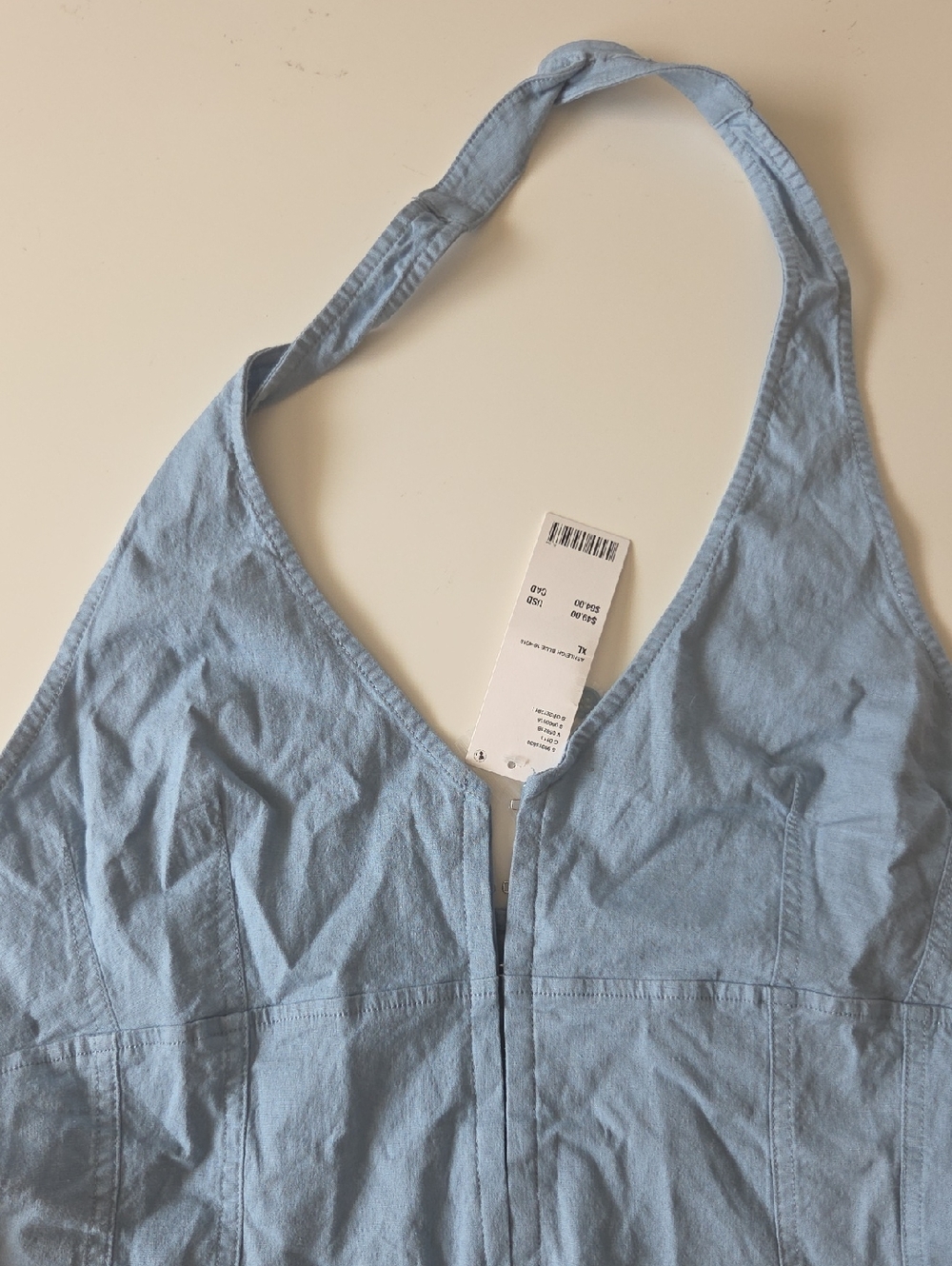 Urban Outfitters Vest Top Ashleigh Blue Linen Blend Sz XL NWT - Picture 5 of 16